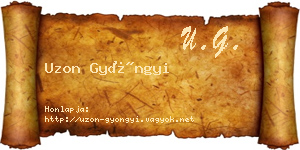 Uzon Gyöngyi névjegykártya